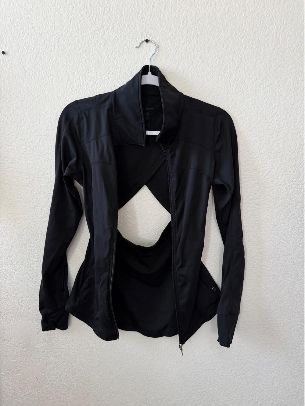 Buffbunny Collection Black Open Back Athletic Jacket Small
